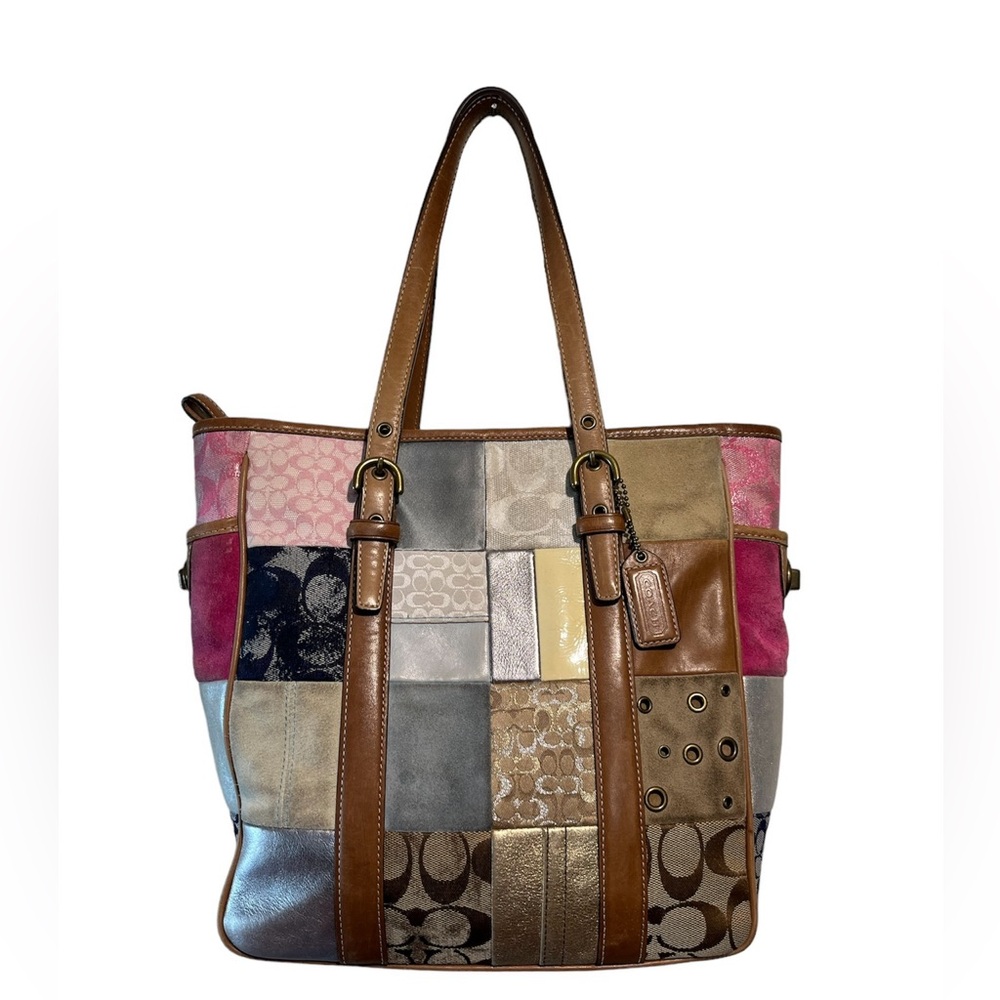 Coach Holiday Patchwork Tote